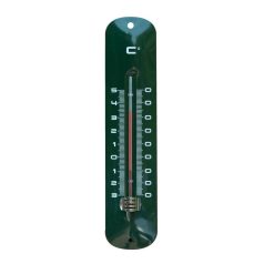 Hőmérő kültéri, fém, zöld, 30x6,5x1cm