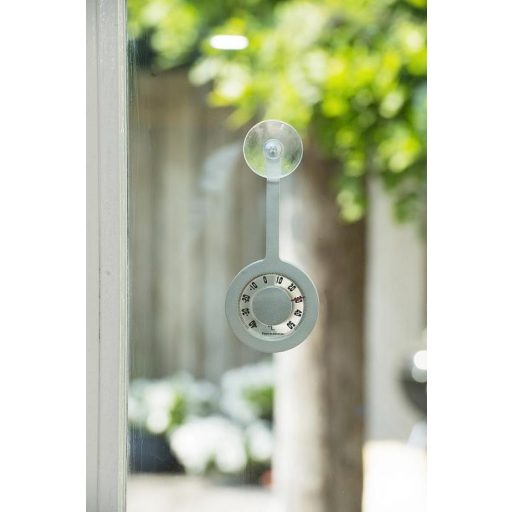 Hőmérő fém,kerek forma16,2x7,2cm    ablakra