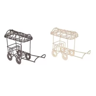 Tündérkertfogat fém 11,5x4,2x8 cm krém/barna 2 féle (kat 4) – Lakásdekoráció
