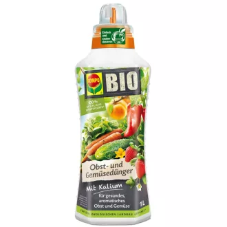 Compo BIO Tápoldat Zöldség-gyümölcs, 1L – Palántázás