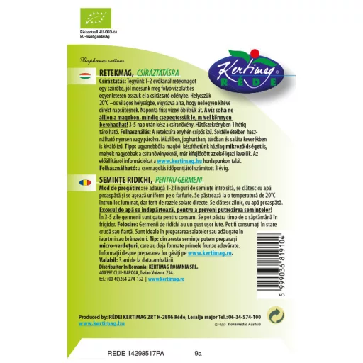 Rédei Retek BIO 30g – Csírák, csíráztatók
