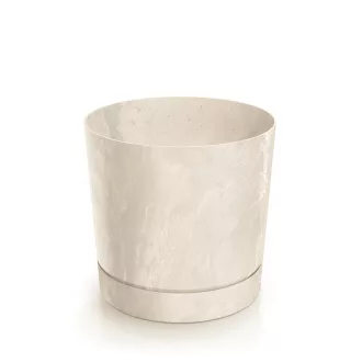 Virágcserép 200E Tubo P Beton Effect - Krém – Virágcserepek, virágládák