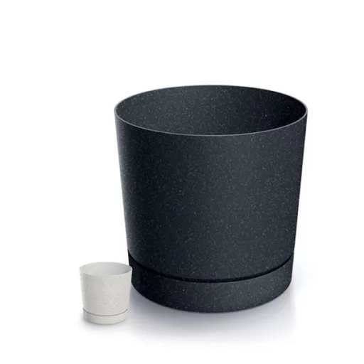 Virágcserép 240W Tubo P Eco Wood - Fehér – Virágcserepek, virágládák