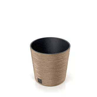 Virágcserép 300 Furu Round Low Eco Wood - Natúr – Virágcserepek, virágládák
