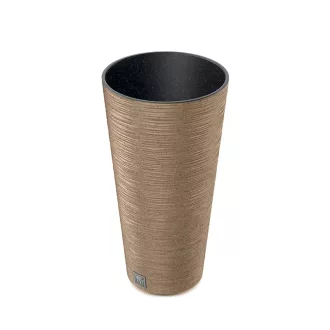 Virágcserép 250 Furu Round Slim Eco Wood - Natúr – Virágcserepek, virágládák