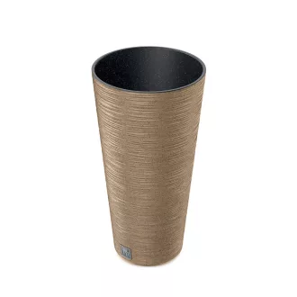 Virágcserép 300 Furu Round Slim Eco Wood - Natúr – Virágcserepek, virágládák