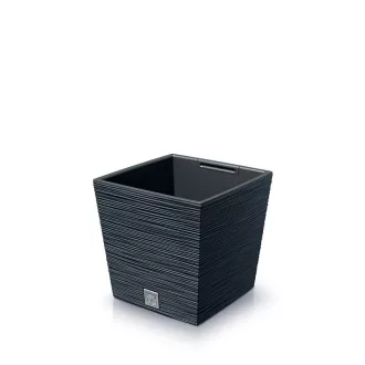Virágcserép 300 Furu Square Low - Antracit – Virágcserepek, virágládák