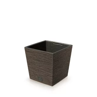 Virágcserép 300 Furu Square Low Eco Wood - Kávé – Virágcserepek, virágládák