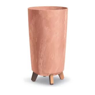   Virágcserép 240E Gracia Tubus Slim Beton Effect - Terrakotta