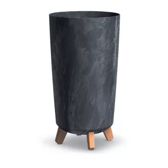Virágcserép 240E Gracia Tubus Slim Beton Effect - Antracit – Virágcserepek, virágládák