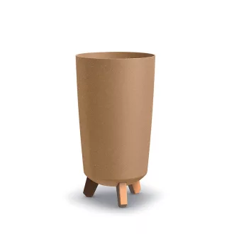 Virágcserép 200W Gracia Tubus Eco Wood - Natúr – Virágcserepek, virágládák