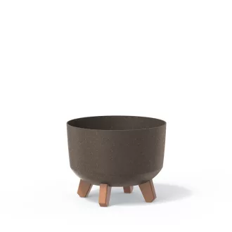 Virágcserép 240 Gracia Normál Eco Wood - Kávé Eco – Virágcserepek, virágládák