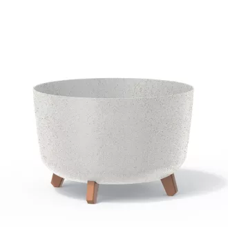 Virágcserép 400 Gracia Normál Eco Wood - Fehér Eco – Virágcserepek, virágládák