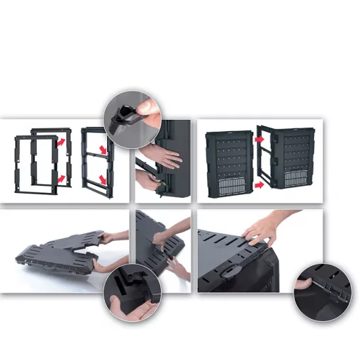 Komposztáló 380C Compogreen - Fekete