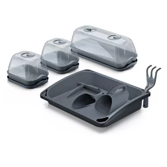 Respana Asztali Zöldház Starter Set - Antracit – Virágcserepek, virágládák