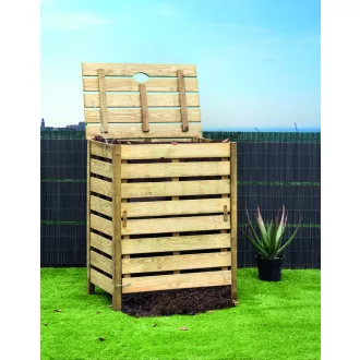 NATUR COMPOST fa komposztáló 80 x 50 x 100 cm, natúr – Komposztálás, lombgyűjtés