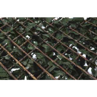   TRELLIWILLOW HEDRA kihúzható fűzfa apácarács műanyag levelekkel 1 x 2 m, zöld-barna