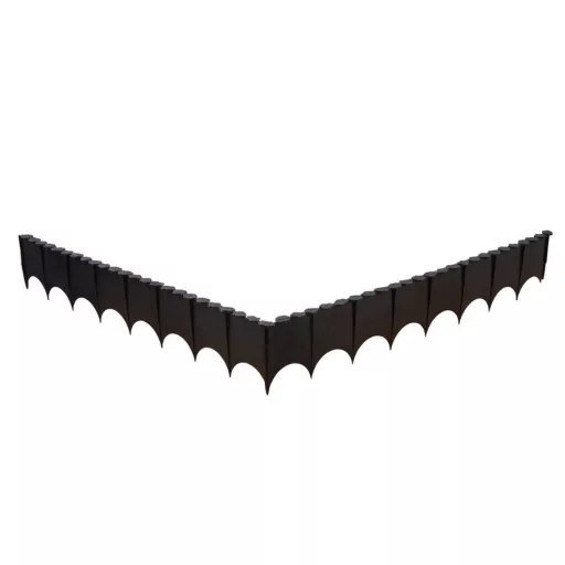 DECO BARRIER - Leszúrható ágyásszegély dekoratív, köves – cm, fekete – Szegélyek