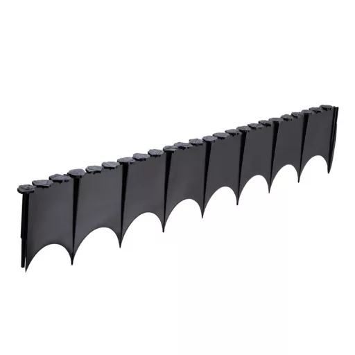 DECO BARRIER - Leszúrható ágyásszegély dekoratív, köves – cm, fekete – Szegélyek