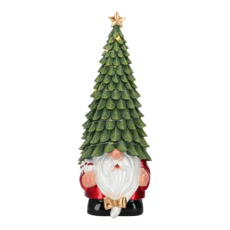 LED-es karácsonyfa sapkás skandináv manó 11×11×29,5 cm