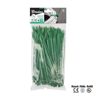 Gyorskötöző ts1248160g 4,8x160mm 100db/csomag, zöld – Gyorskötözők