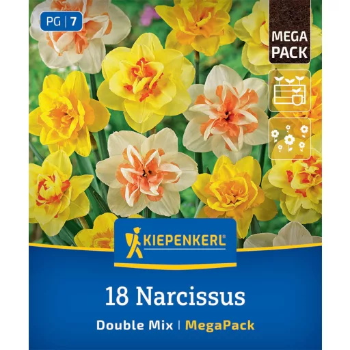 Mega-Pack Nárcisz teltvirágú színkeverék 18 db virághagyma