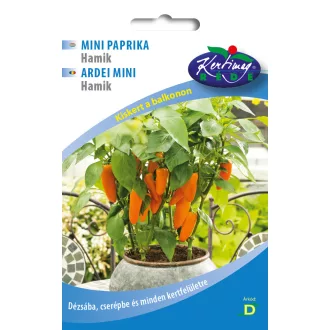 Rédei Paprika, Hamik, cserepes, törpe 0,25g (Vetőmag) – Palántázás