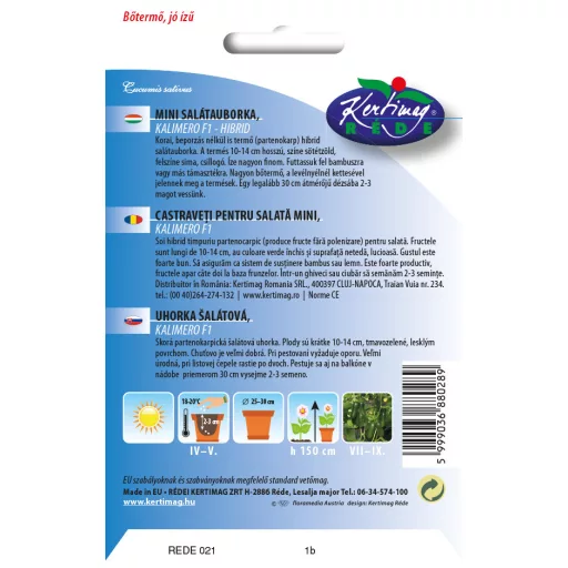 Rédei Salátauborka Kalimero, baby 10 szem (Vetőmag)