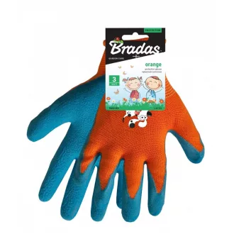 Kesztyű gyerek ORANGE latex 3-as - RWDOR – Kertészkedés gyerekeknek