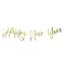 Banner, Happy new year, arany, 66cm hosszú