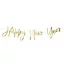 Banner, Happy new year, arany, 66cm hosszú – Szilveszter
