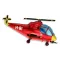 Fólia lufi, mini forma, helikopter, piros