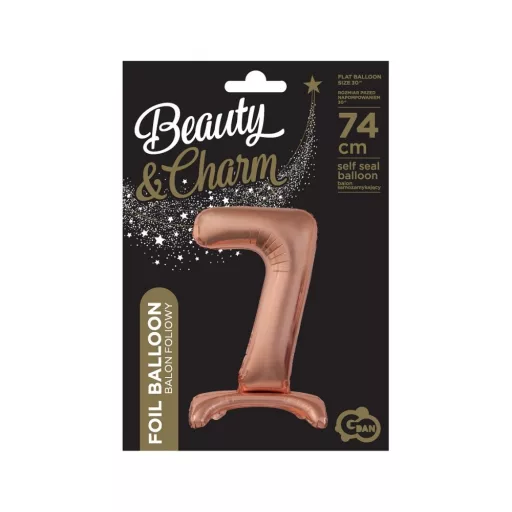Fólia lufi, 7, talpas, rosegold, 76 cm