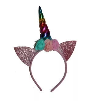 Unikornis, rózsás fejdísz