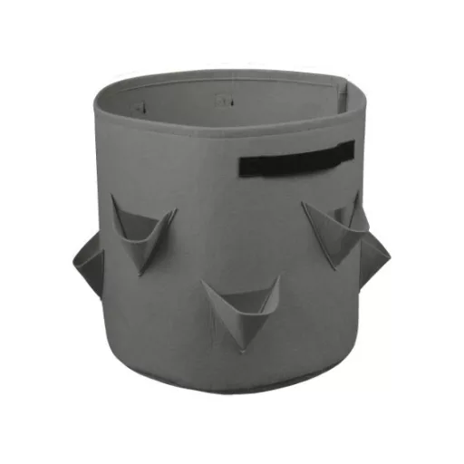 Termesztőzsák szamócának - nem szőtt PET 400 g/m², szürke, 35xØ35cm