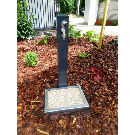 Kerti csap dekor, antracit