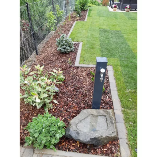 Kerti csap dekor, antracit