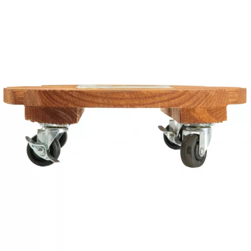 Flora roll lasure lakkozott keményfa virágalátét – átmérő 30cm – Virágcserepek, virágládák