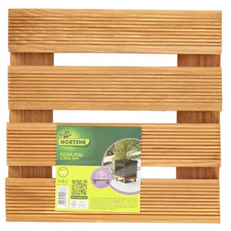 Flora roll lasure lakkozott keményfa virágalátét világosbarna 30x30cm – Virágcserepek, virágládák