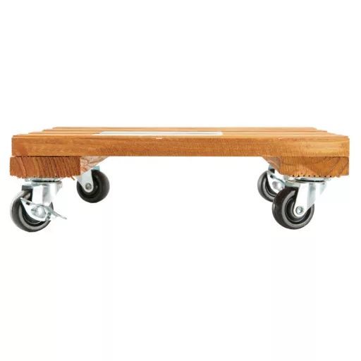 Flora roll lasure lakkozott keményfa virágalátét világosbarna 30x30cm – Virágcserepek, virágládák