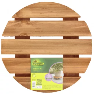 Flora roll lasure lakkozott keményfa virágalátét – átmérő 40cm – Virágcserepek, virágládák
