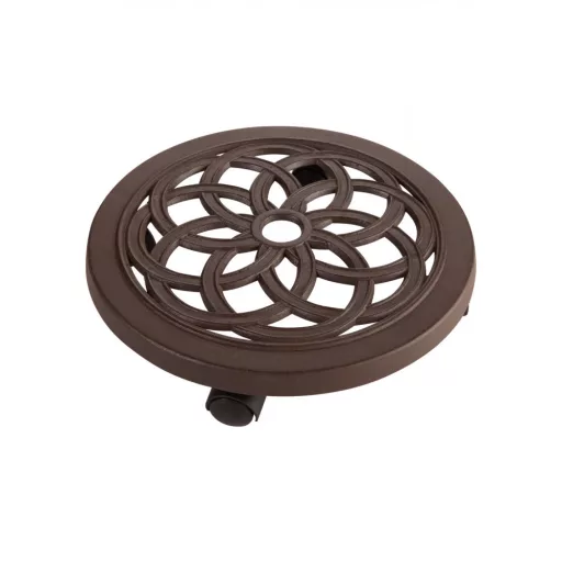 Flora roll alu fém virágalátét sötétszürke átmérő 30cm – Virágcserepek, virágládák