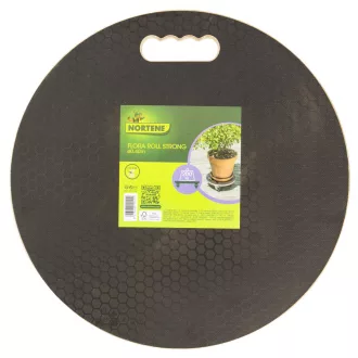Flora roll strong gurulós növényalátét fekete/barna átmérő 40cm – Virágcserepek, virágládák