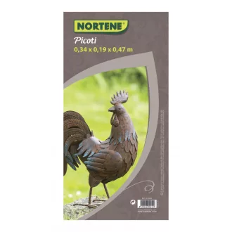 PICOTI kakas figura barna 34x19x47cm – Dekoráció - egész évben