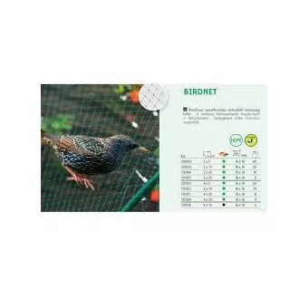 BIRDNET HDPE extrudált madárháló rombusz szemformájú zöld 2x50m – Vakond-, rovar-, szúnyog-. madárhálók