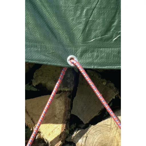 PROTEX WOOD 90 g/m2 LDPE vízhatlan, fahasábtakaró ponyva zöld 1,5x6m – Takaróponyva, állványvédő háló