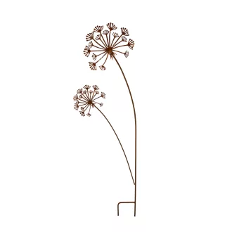   Dupla pitypang fém dekoráció (27 cm széles, 100 cm magas) 8743R