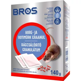Bros rágcsálóirtó granulátum 140g – Vakond, nyest, rágcsáló, vad ellen