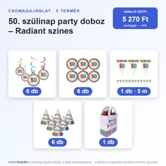 50. szülinap party doboz (5 részes)