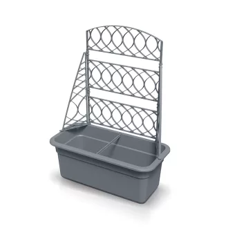 BALKONLÁDA NÖVÉNYFUTATTÓVAL BLOMA 60 - KŐ SZÜRKE